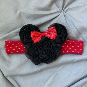 Minnie Mouse Hair Accessory with Polka Dot Band